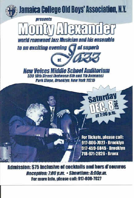 JCOBANY hosts Monty Alexander for an evening of Jazz