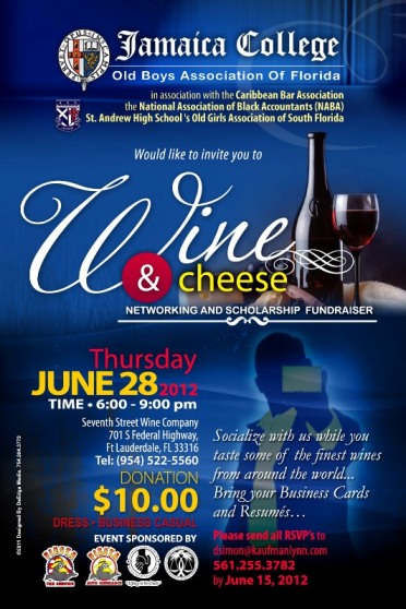 Jamaica College Old Boys Association (JCOBAFL) Annual Wine and Cheese Event: June 28th, 2012
